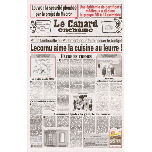 Le Canard Enchainé N° 5477 "Lecornu Aime La Cuisine Au Leurre !"