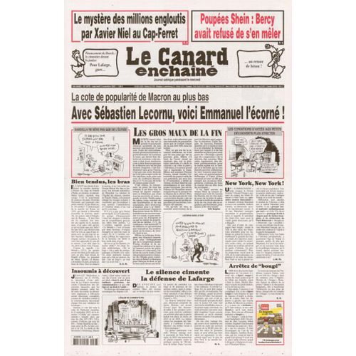 Le Canard Enchainé N° 5478 "Avec Sébastien Lecornu, Voici Emmanuel L'Écorné !"