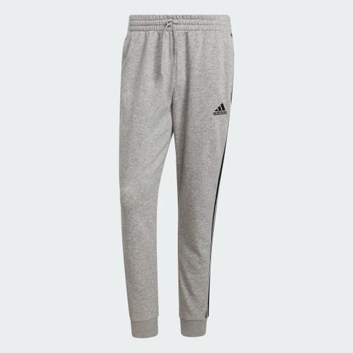 Pantalon Essentials Fleece Tapered Cuff 3-Stripes Adidas - Medium Grey Heather / Black - M