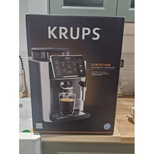 Expresso avec broyeur Krups SENSATION Machine à café à grain SILVER EA910E10