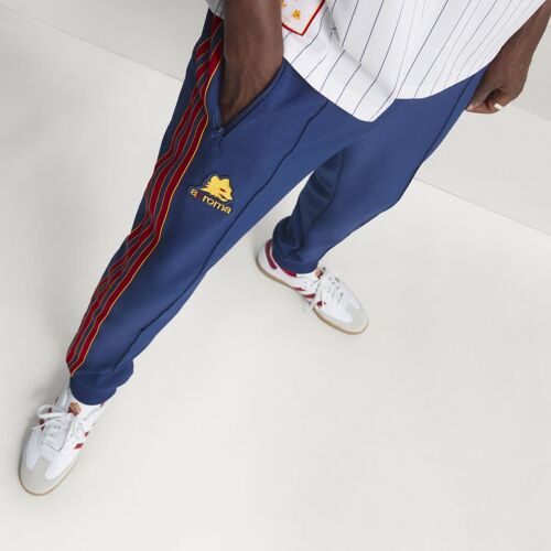 Pantalon De Survêtement As Roma Terrace Icons Adidas - Dark Blue / Crew Yellow - L