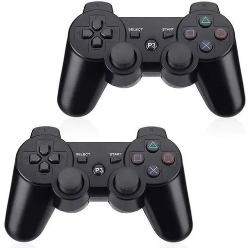 2 PCS Manettes PS3 ,Park double Manette de Jeu pour PS3 Bluetooth sans fil Contrôleur Double Vibration Noir