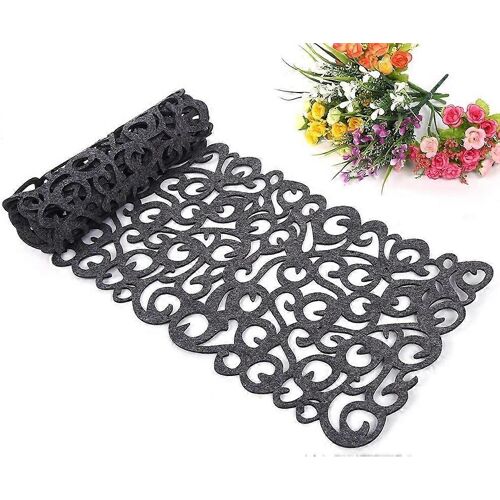 Chemin De Table Lavable 100x30cm - Gris Foncé