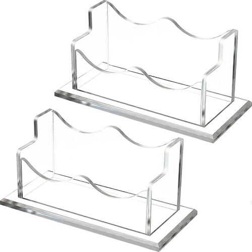 Lot de 2 Porte-cartes Visite Acrylique Transparent
