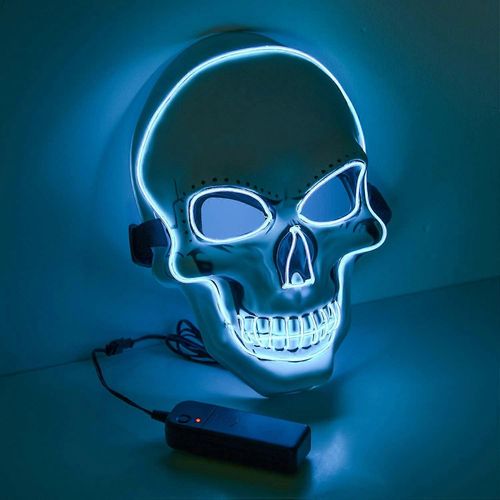 Masque Halloween Crâne Led - 3 Modes Flash Fête