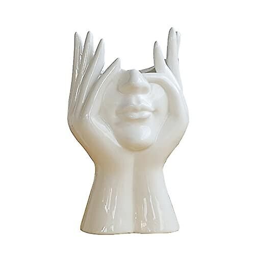 Vase Céramique Tête Blanche 2025 - Moderne Jardin Maison