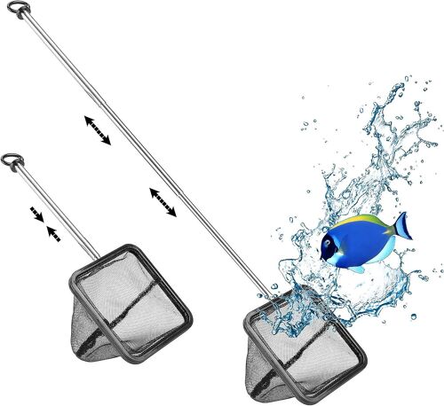 Épuisette Télescopique Aquarium - Manche Long Maille Fine