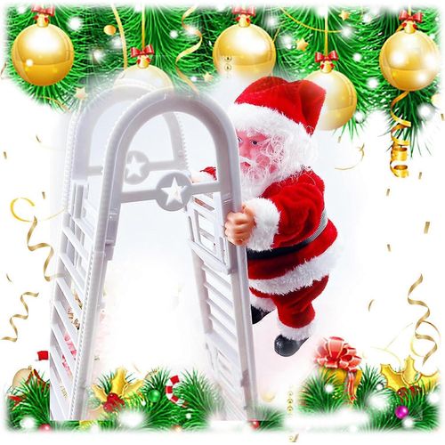 Jouet Musical Noël Père Noël - Grimpe Cheminée