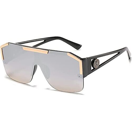 Lunettes Soleil Surdimensionnées Plat Hommes Femmes - Carrées Uv400 - Mode