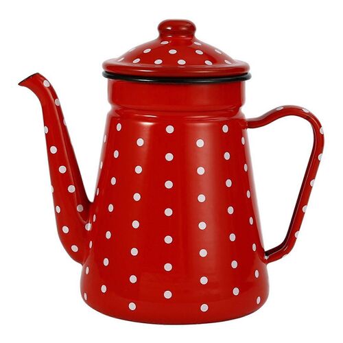 Cafetière Émail 1.2l - Verseuse Lait Théière Bouilloire Gaz - Cuisine