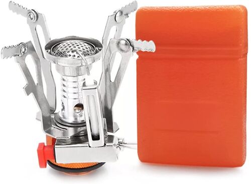 Réchaud Camping Portable 2025 - Compact Résistant Vent Pliable Ultraléger