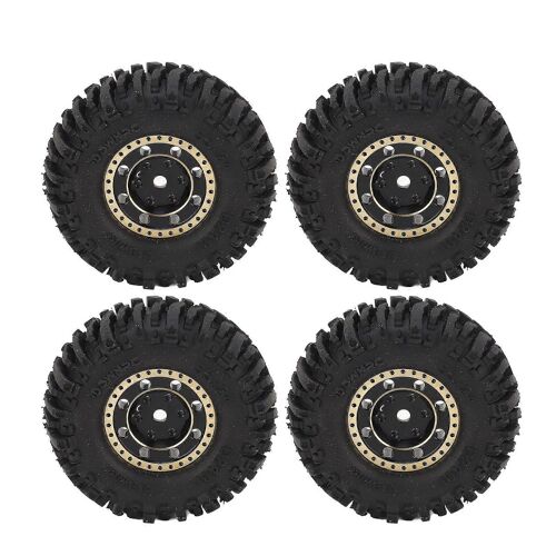 Pneus Caoutchouc RC Jentes Laiton Noir - Voiture Chenilles AXIAL SCX24 1/24 Trou Rond