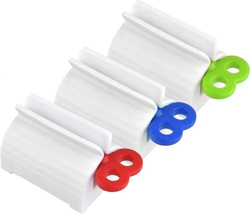 Distributeur De Dentifrice Et Presse-Tube - Lot De 3 Rouleaux - Parfum Agrumes - Pour Salle De Bain 