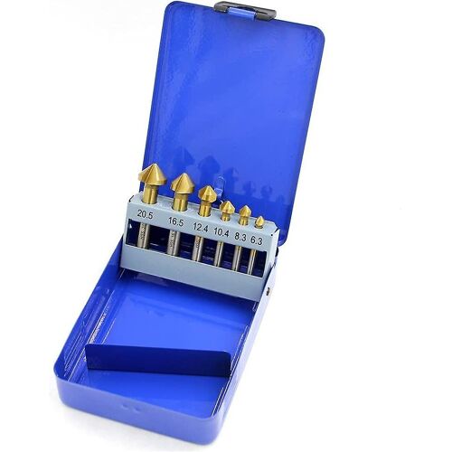 Jeu de fraises à chanfreiner HSS - 3 cannelures 90 degrés - Pour le travail du métal