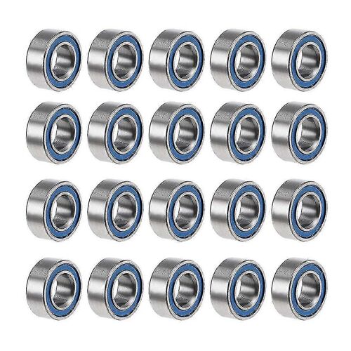 Roulements À Billes Miniatures À Double Blindage - Lot De 20 Pièces - Modèle Mr105-2rs 5x10x4 Mm - Bleu