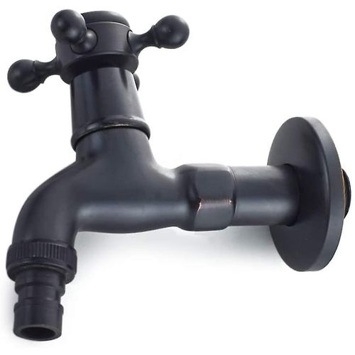 Robinet Machine à Laver Laiton - Bec Évier G1/2 Vadrouille Antique Noir - Jardin