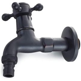 Robinet Machine à Laver Laiton - Bec Évier G1/2 Vadrouille Antique Noir - Jardin