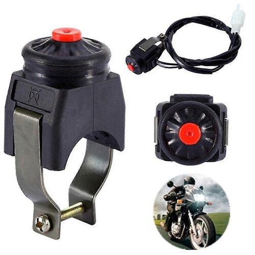 Interrupteur D'arrêt Universel Pour Moto - Bouton Poussoir Pour Klaxon Et Démarreur - Pour Dirt Bike, Atv, Utv - Rouge