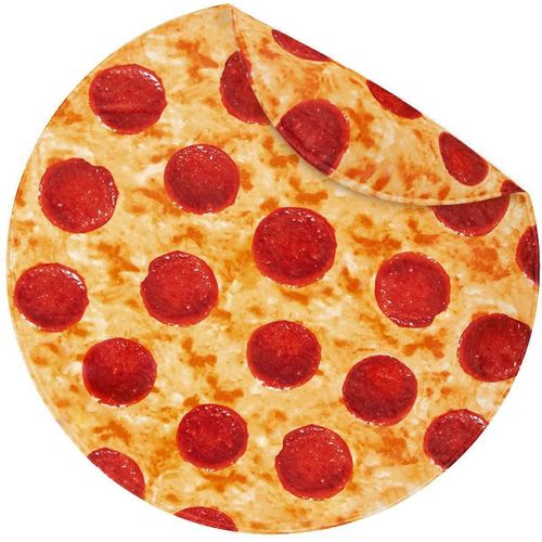 Couverture Polyvalente Pizza 2.0 - Double Face En Flanelle 285 G/M² - Pour Adultes Et Enfants - Style Burrito