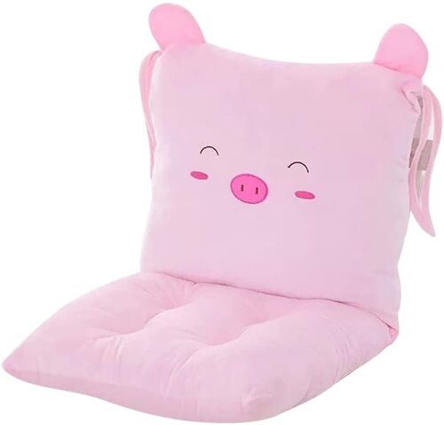 Coussin Chaise Peluche Cochon Rose - Attaches Bureau Voiture