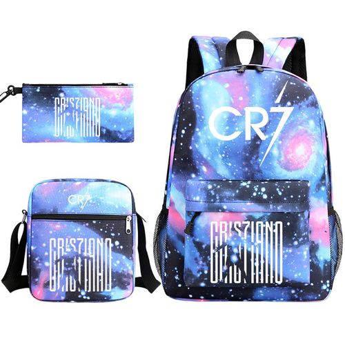 Lot de 3 Sacs à Dos,sac d'école Imperméable et Résistant,Trousse à crayons,Cartable pour Garçon et Fille,Bleu