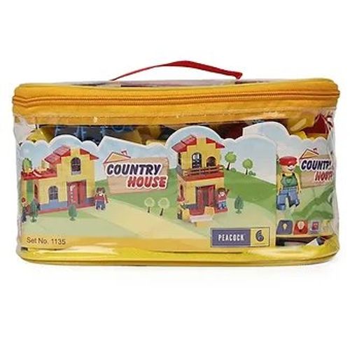 Peacock Kinder Blocks Country House PVC Bag