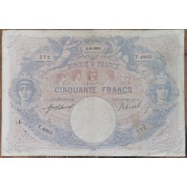 Billets 50 Francs Bleu Et Rose 1 - 9 - 1913 Banque De France T.4803