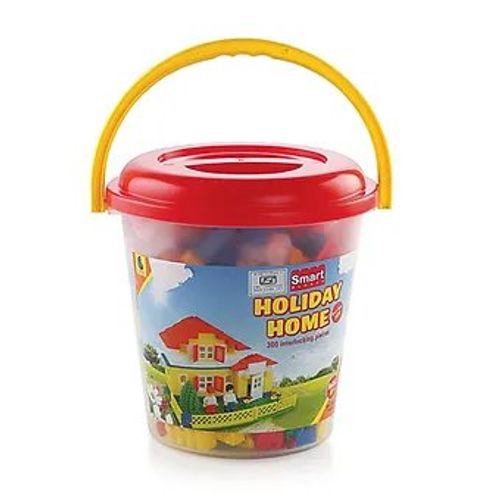 PEACOCK TOYS AND GAMES Holiday Home Bucket – Multicolor, 300 Pcs