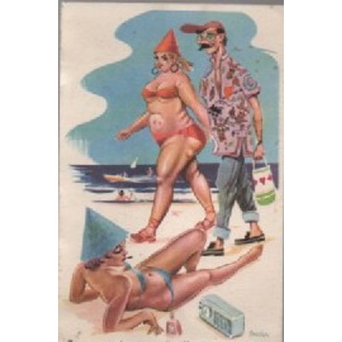 Cpa N° 394 - Theme Humour - Pour Passer Inapercus, Il Suffit D'Etre A La Mode - Ecrite Et Timbree Obliteration - Flamme Postale