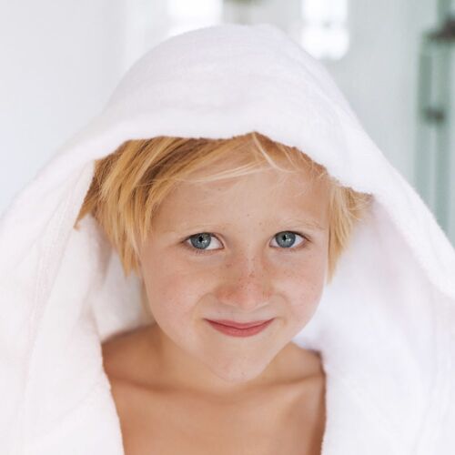 Peignoir Enfant En Coton Blanc 12/14 Ans