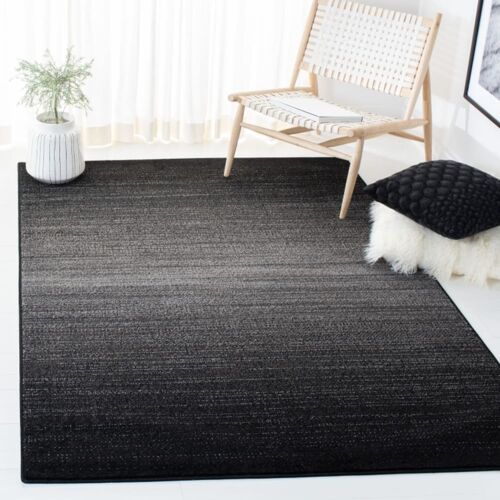 Tapis Polypropylène Noir/Gris 122 X 183 Cm