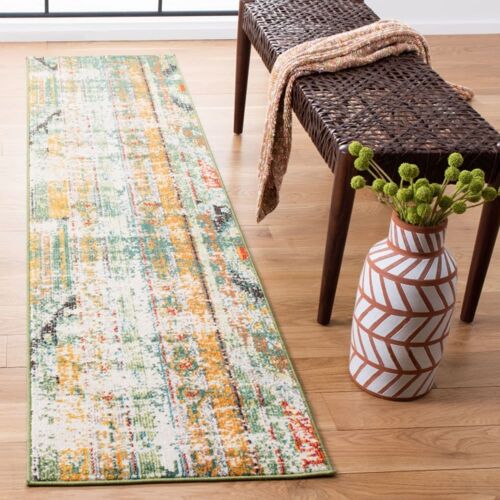 Tapis Vert / Orange 66 X 122 Cm