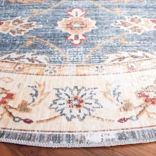Tapis Polyester Vert/Beige 122 X 122 Cm