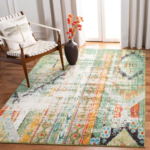 Tapis Vert / Orange 122 X 183 Cm