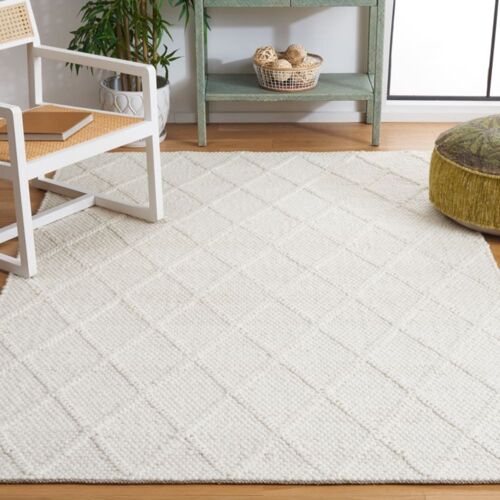 Tapis Laine/Viscose Ivoire 122 X 183 Cm