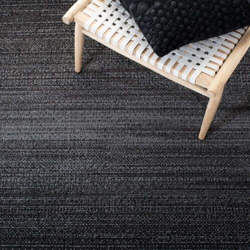Tapis Polypropylène Noir/Gris 122 X 122 Cm