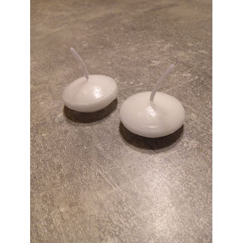Lot de 16 bougies flottantes blanches - Neuves
