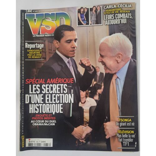 Magazine Vsd Numéro 1628 Du 5 Au 11 Novembre 2008