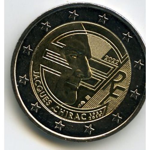 France 2 Euros 2022 Commémorative Jacques Chirac
