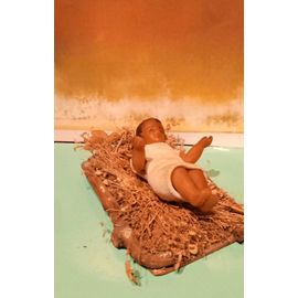 Santon Jésus En Cire Couché 7 Cm