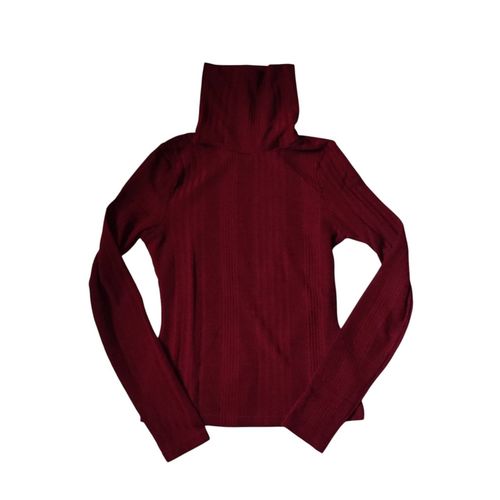Pull Col Rouler Bordeaux Taille S