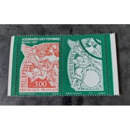 Journée Du Timbre : "Blanc 1900" Vignette Attenante Année 1998 N° 3136a Yvert Et Tellier Luxe