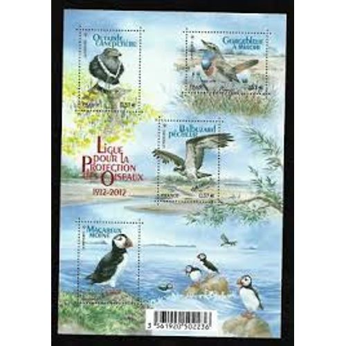 Centenaire De La Ligue Pour La Protection Des Oiseaux Feuillet 4656 Année 2012 N° 4656 4657 4658 4659 Yvert Et Tellier Luxe
