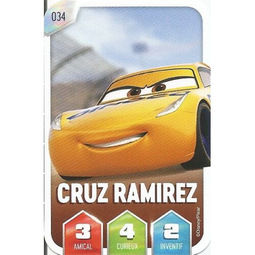 Carte La Magie De Disney. Leclerc 2025. Cars. Cruz Ramirez N° 034