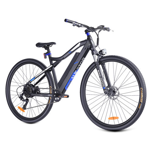 Vélo Électrique 27,5'' M920 250w 36v13ah 9 Vitesses, Autonomie 60 Km, Tout-Terrain, Urbain -Noir Et Bleu