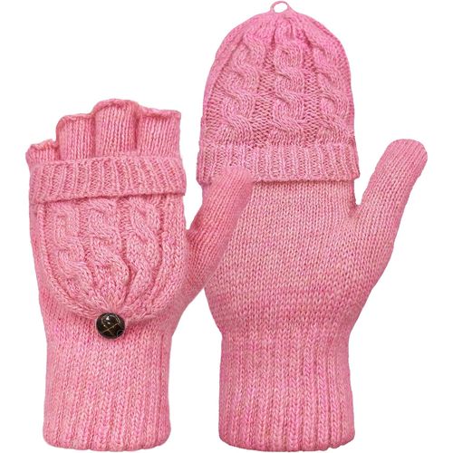 Winter Mittens For Men Women Warm Wool Knitted Convertible Mittens Flap Mittens For Cold Weather"".[J474]