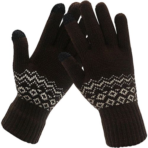 Winter Gloves Men Women Magic Magic Diamond Pattern Knitted Winter Gloves Elastic Anti Cold Mitt For Running Driving Outdoor"".[J758]