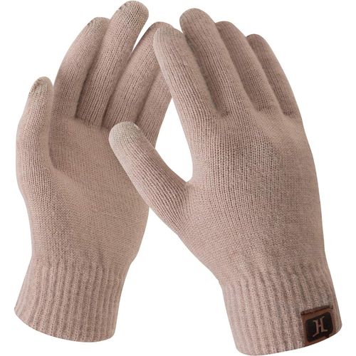 Women Winter Warm Touch Gloves Thermal Knit Work Gloves Female Gift For Cold Weather With Fleece Lining"".[J13]