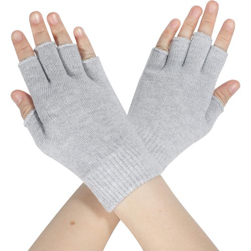 Women Winter Half Finger Warm Gloves Wool Knit Fingerless Gloves"".[J683]