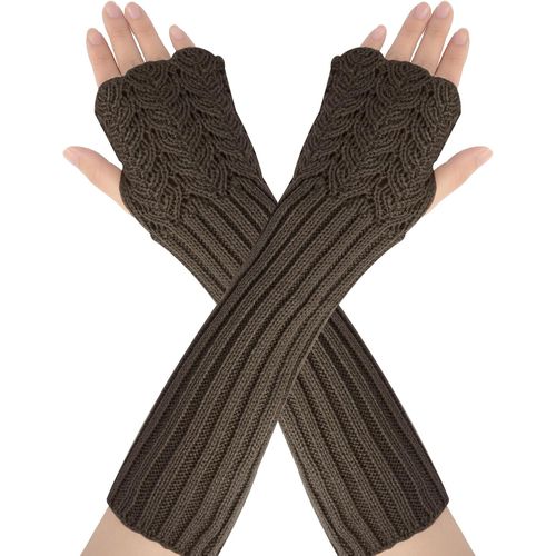 Knitted Fingerless Gloves Women Winter Warm Gloves Fingerless Winter Mittens Wrist Mittens Warmer Arm Gloves With Thumb Hole Unisex Soft Wrist Mittens"".[J220]
